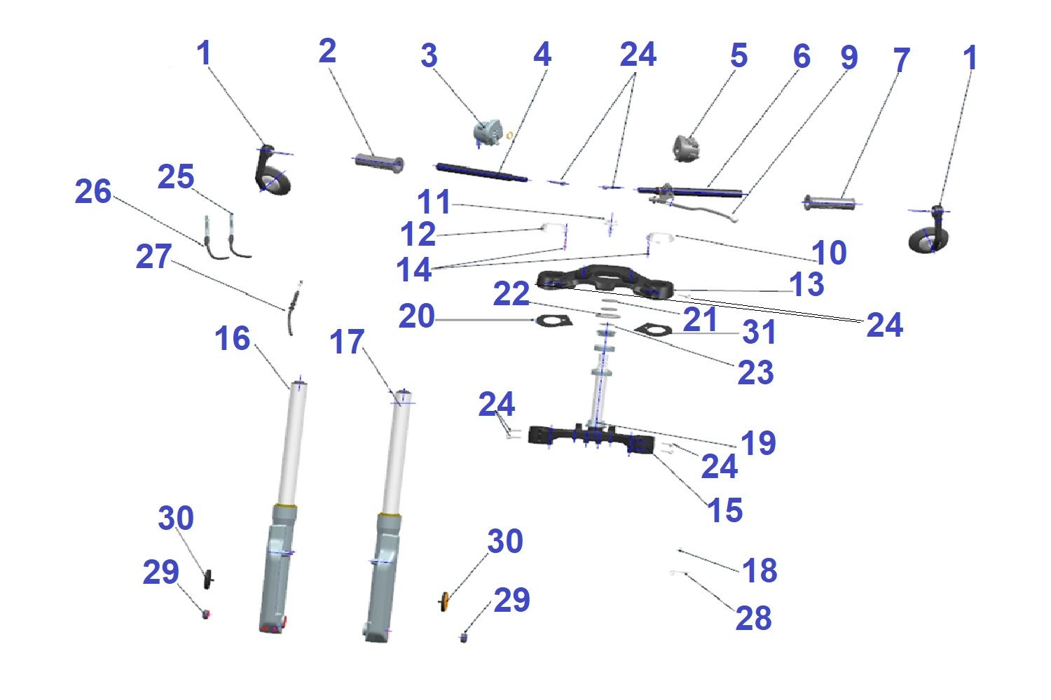 3 - Vue  Fourche et commande                                                                                                    