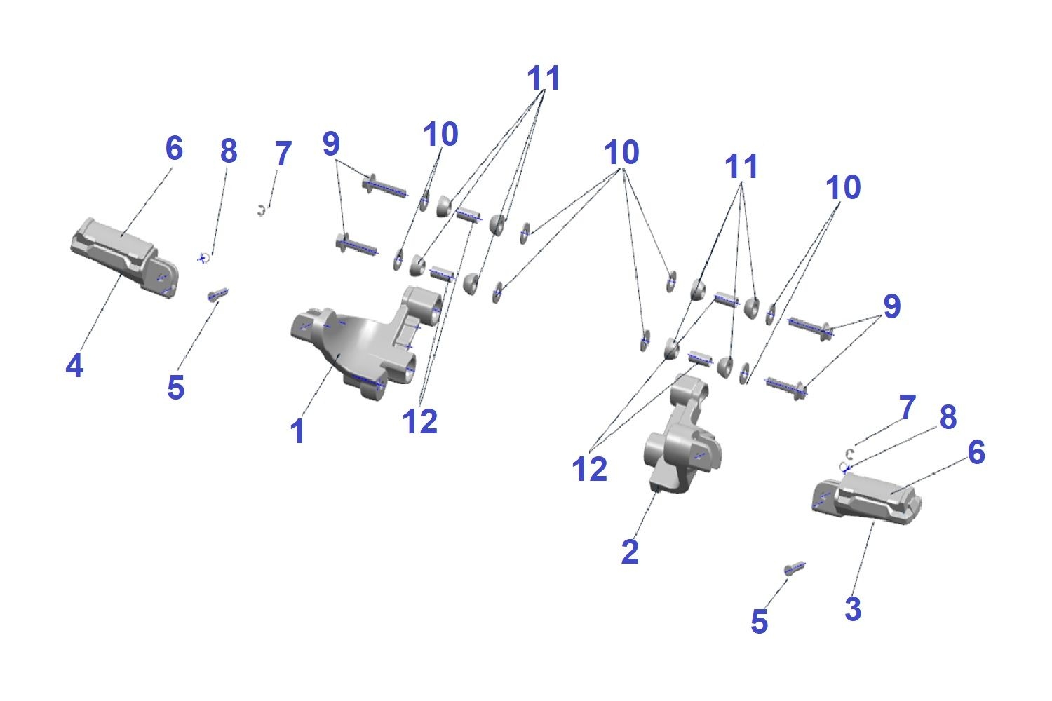 20 - Vue Supports et reposes pieds                                                                                              