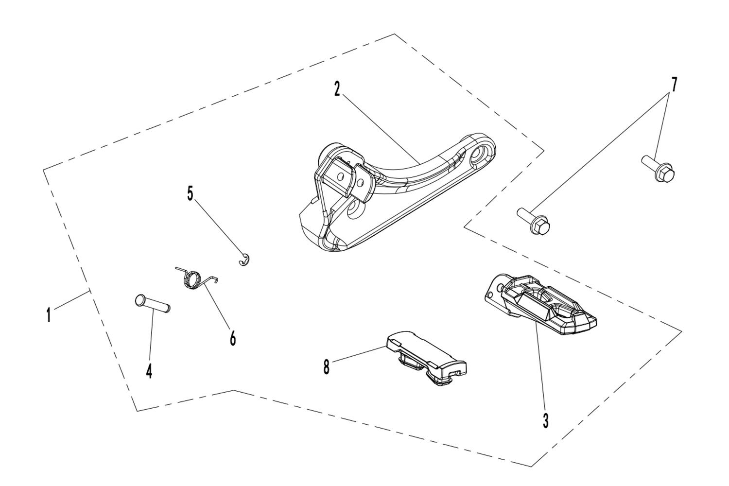 17  - VUE SUPPORT ET REPOSE PIED AVANT GAUCHE                                                                                   