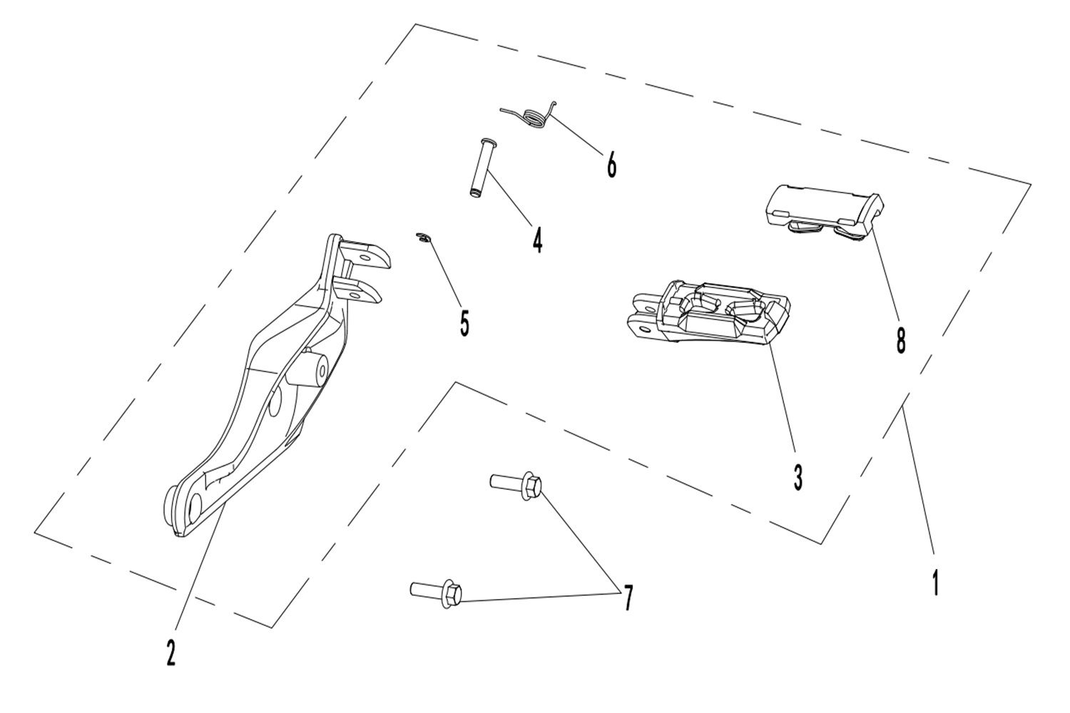 18 - VUE SUPPORT ET REPOSE PIED AVANT DROIT                                                                                     