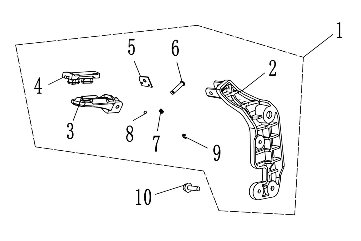 19 - VUE SUPPORT ET REPOSE PIED ARRIERE GAUCHE                                                                                  