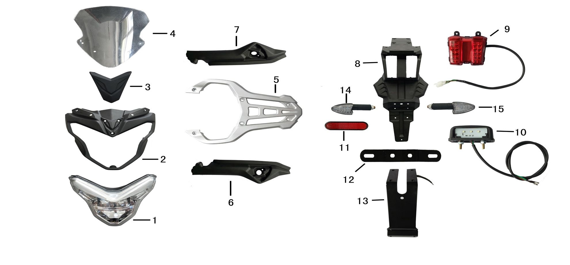 6 - Vue eclairage - support - tete de fourche